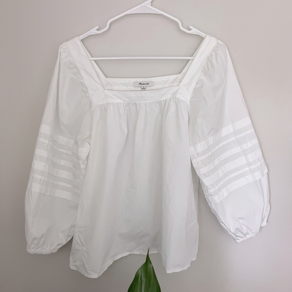 Madewell size medium white square neck top